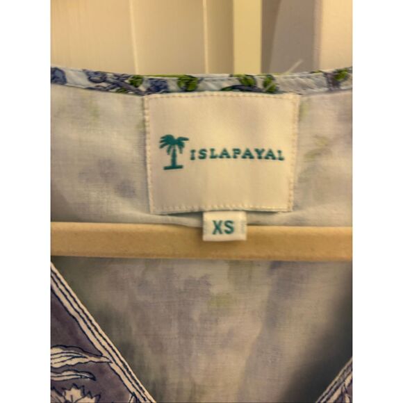 NWOT ISLA PAYAL Cornwall Maxi - Mughal Garden Blue, $218 XS no belt - Picture 4 of 10